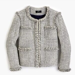 J Crew lady jacket in metallic tweed size 6